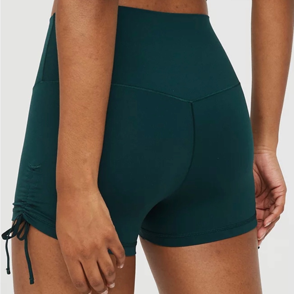 Aerie Teal High-Rise Athletic Shorts - Picture 2 of 7